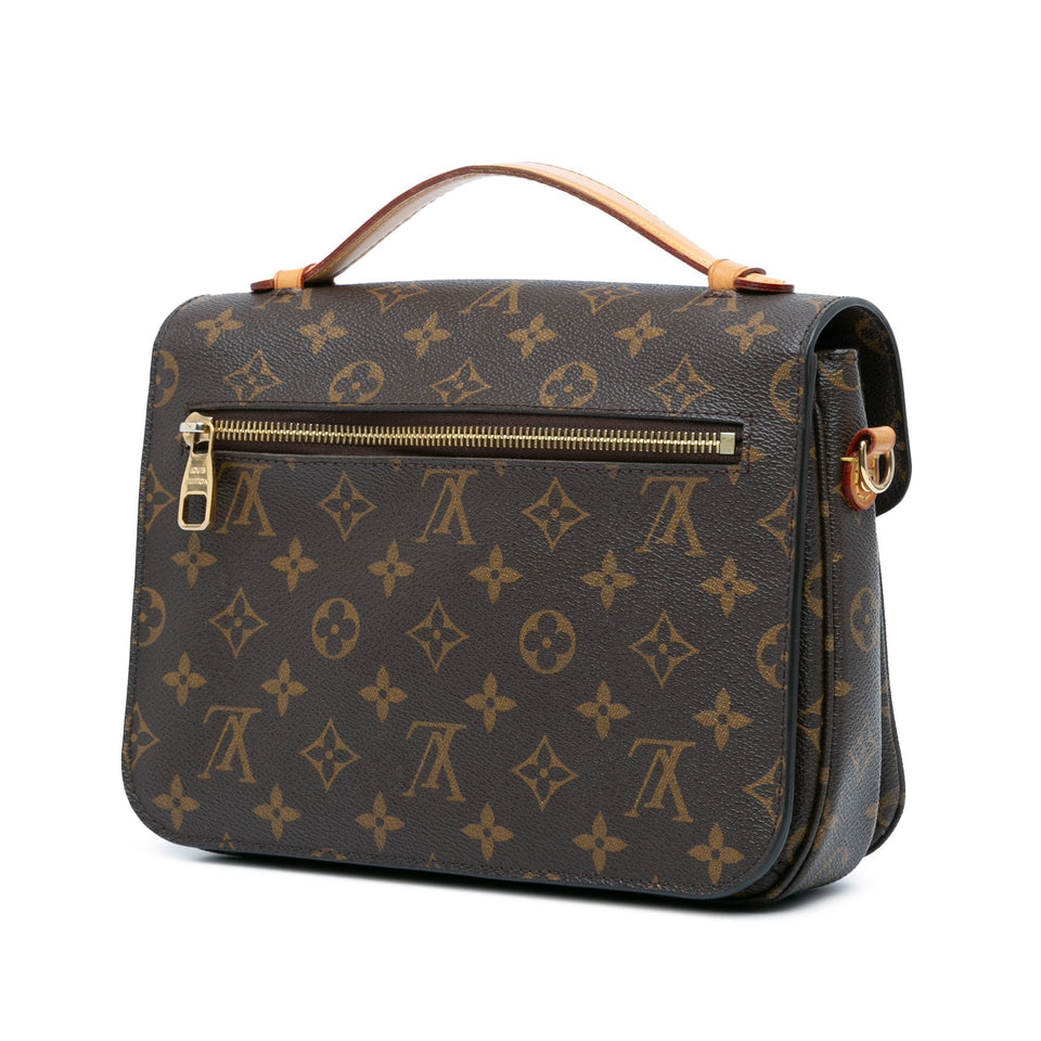Brown Louis Vuitton Monogram Pochette Metis Satchel