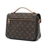 Brown Louis Vuitton Monogram Pochette Metis Satchel