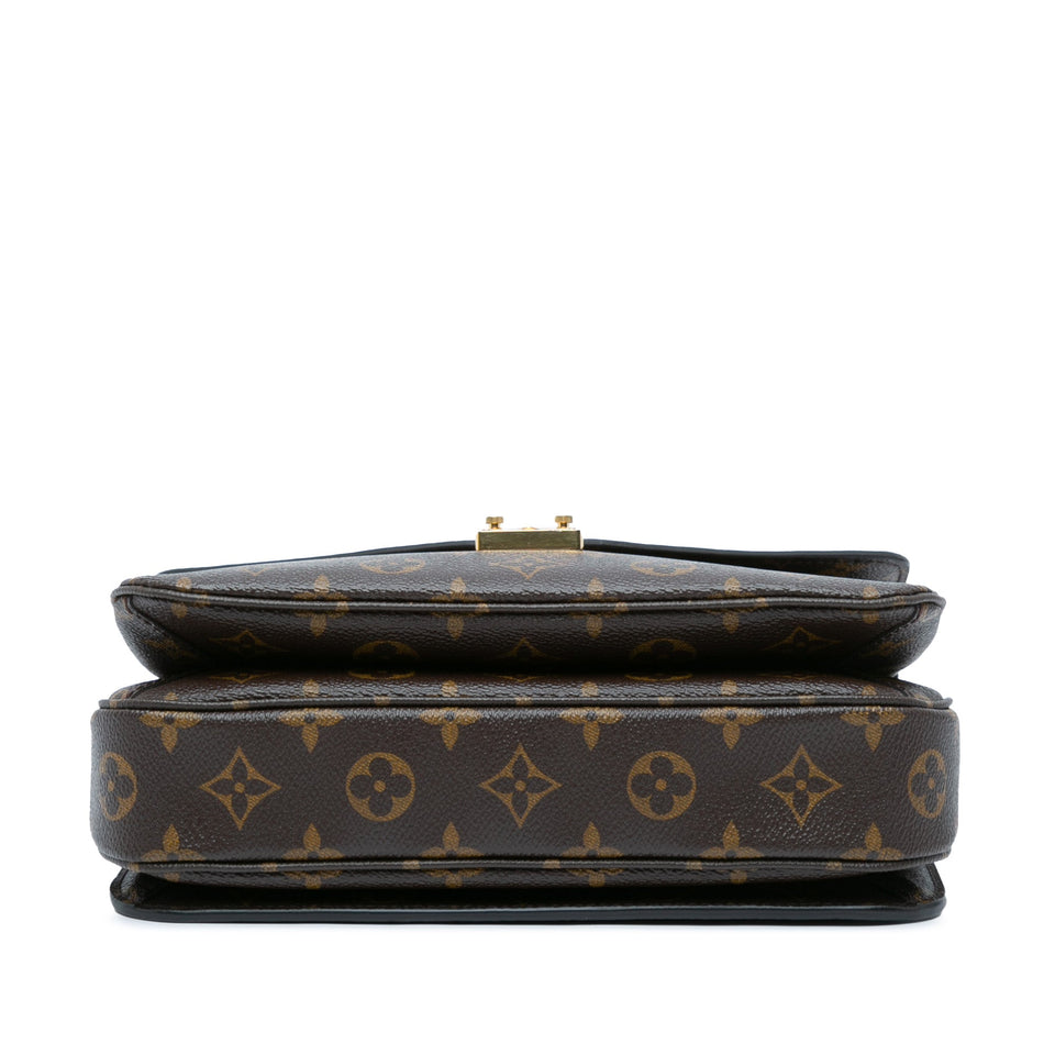 Brown Louis Vuitton Monogram Pochette Metis Satchel