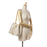 White Louis Vuitton Damier Azur Neonoe MM Bucket Bag