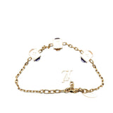 Gold Louis Vuitton Gold Plated Gamble Crystal Bracelet