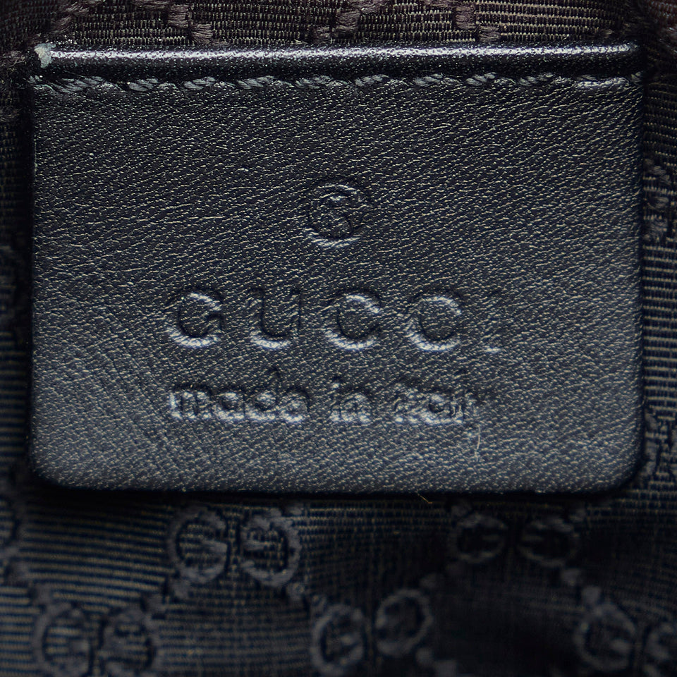 Gucci Web Baguette Black GG Denim Canvas