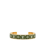 Green Louis Vuitton Gold Plated Monogram Canvas Escale Wild Bracelet