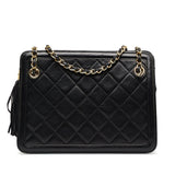Chanel Shoulder Bag Black Lambskin Gold