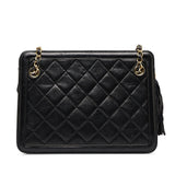 Chanel Shoulder Bag Black Lambskin Gold