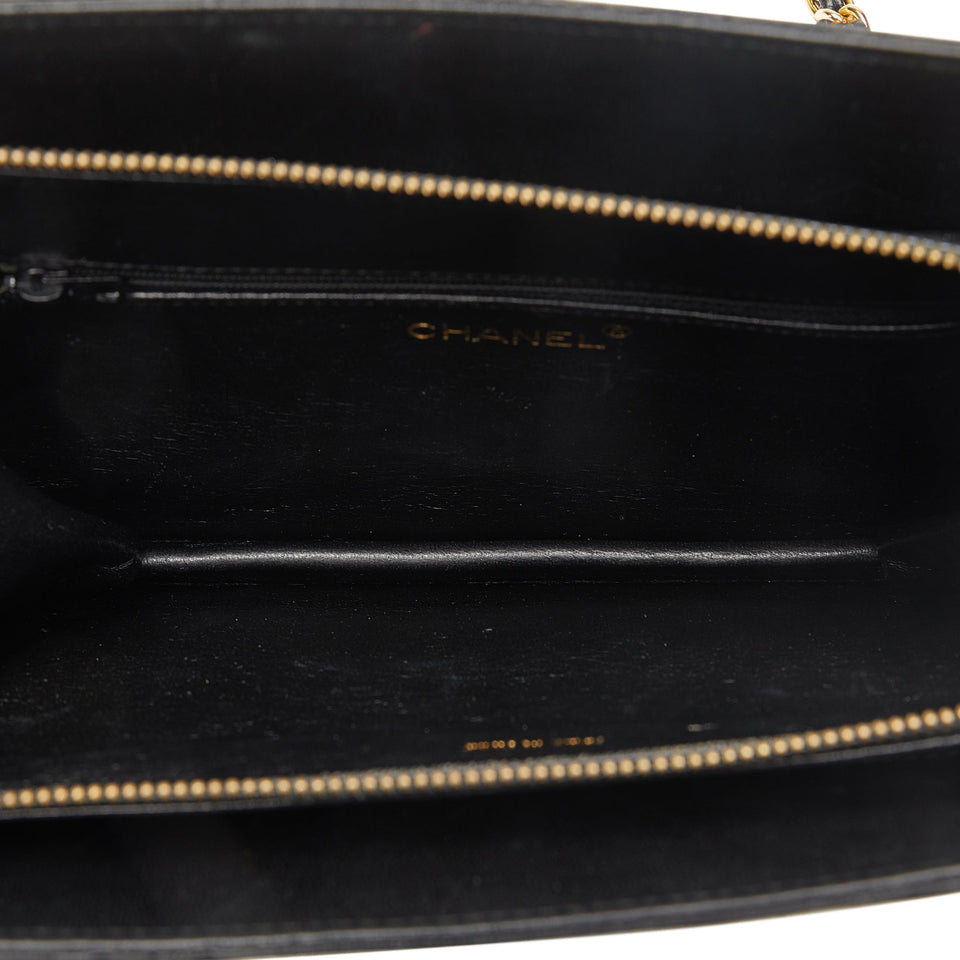 Chanel Shoulder Bag Black Lambskin Gold