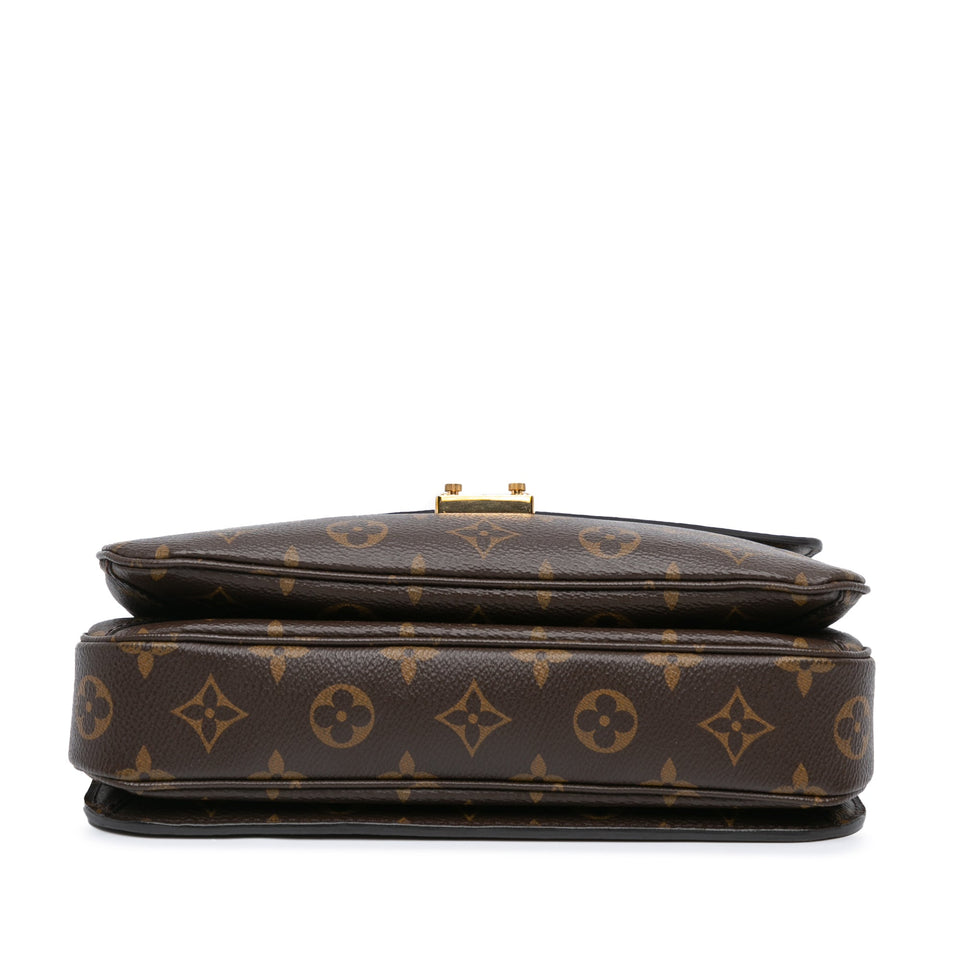 Brown Louis Vuitton Monogram Pochette Metis Satchel