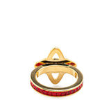 Gold Louis Vuitton Gold Plated Rhinestone Berg Eye Candy Ring
