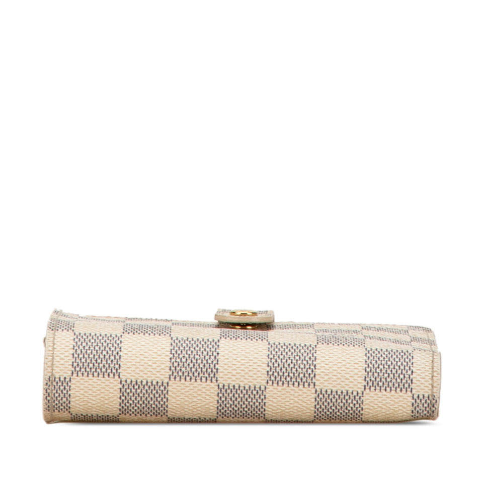 White Louis Vuitton Damier Azur French Purse Wallet