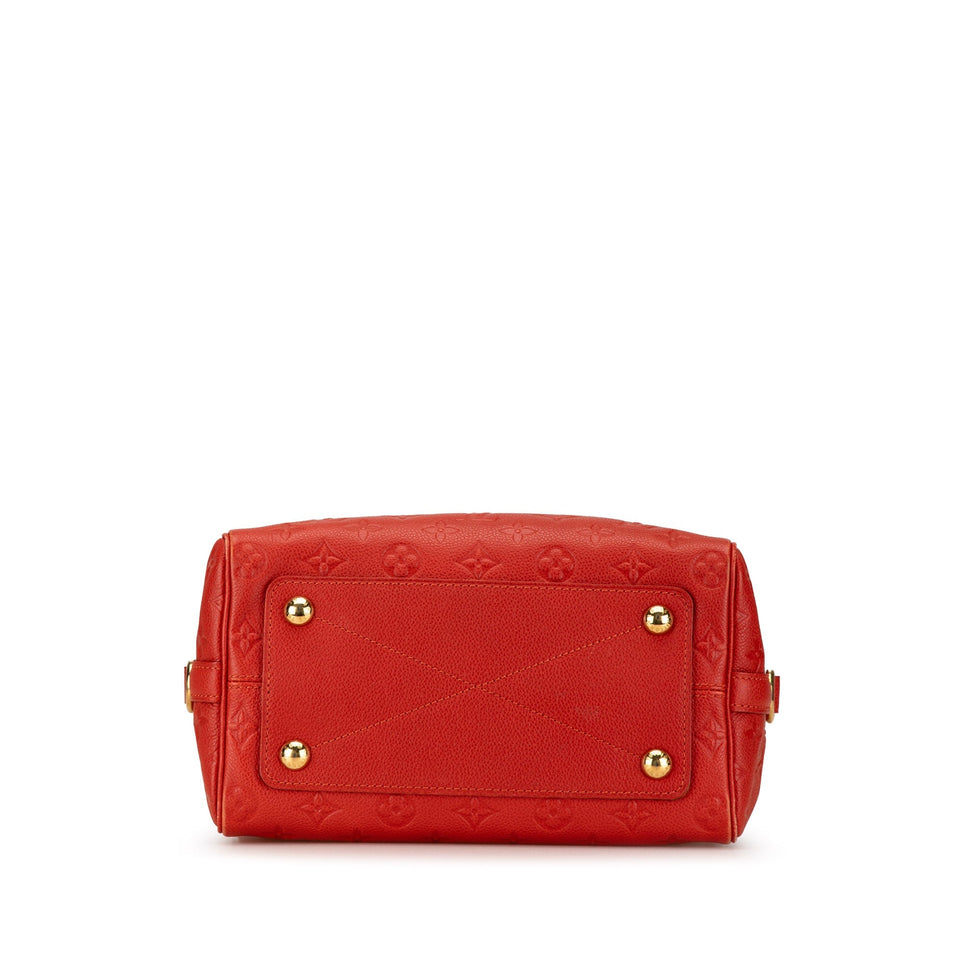 Red Louis Vuitton Monogram Empreinte Speedy Bandouliere 25 Satchel