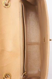 Chanel Jumbo Classic Flap Bag in Caviar Beige Leather