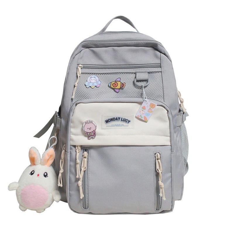 School Backpacks for Girls Purple Women College School Bag for Teenage Girls Cute Casual Bookbags Travel Nylon Waterproof Backpack