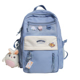 School Backpacks for Girls Purple Women College School Bag for Teenage Girls Cute Casual Bookbags Travel Nylon Waterproof Backpack