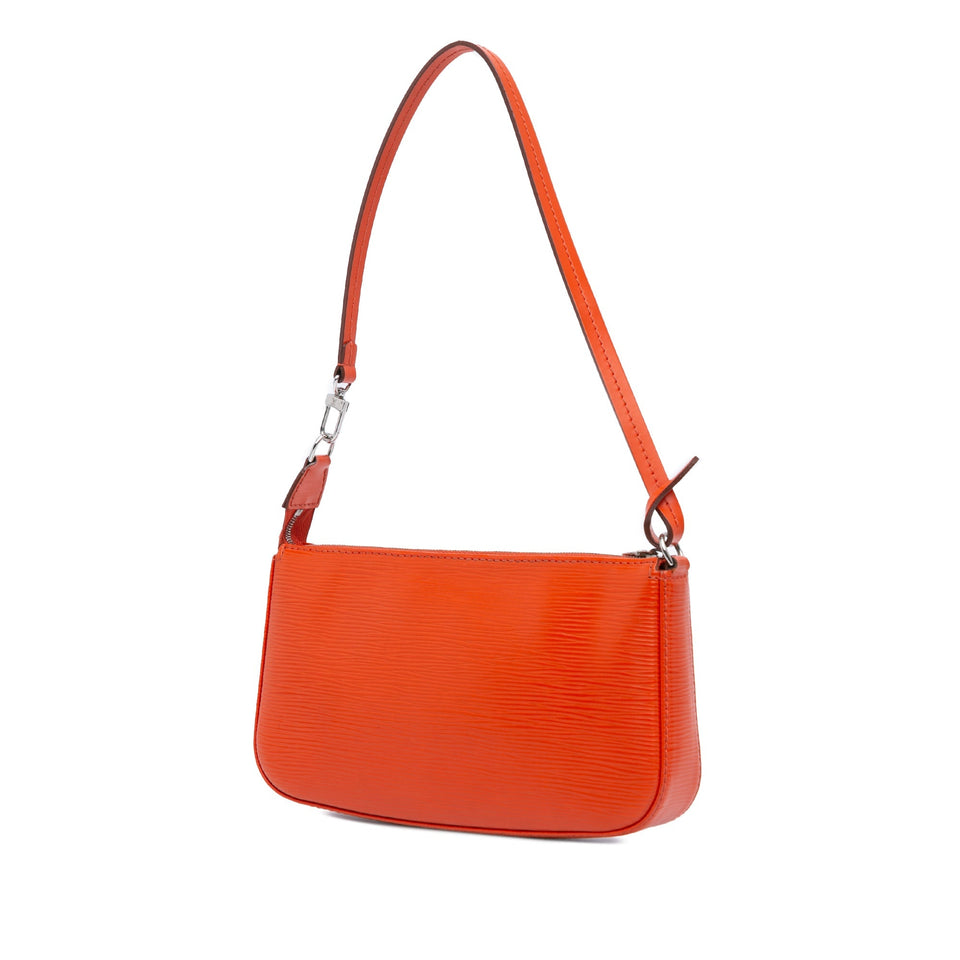 Orange Louis Vuitton Epi Pochette Accessoires Shoulder Bag