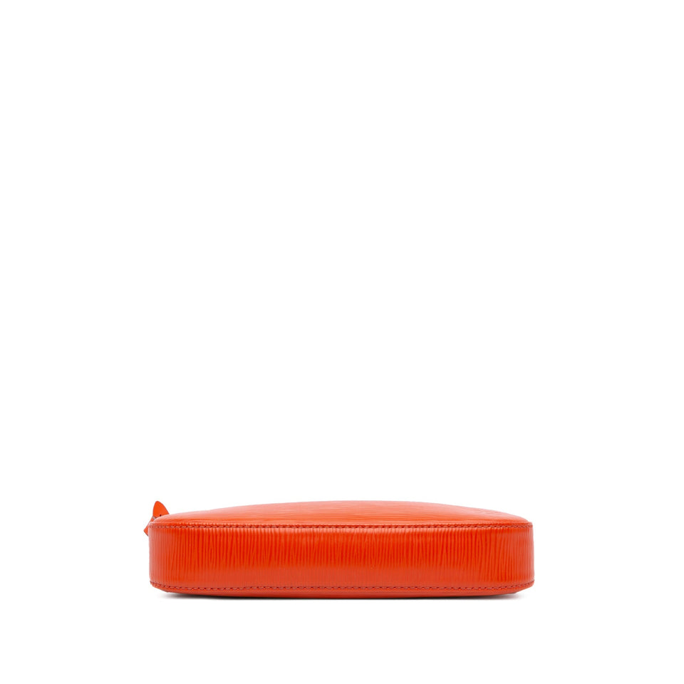 Orange Louis Vuitton Epi Pochette Accessoires Shoulder Bag