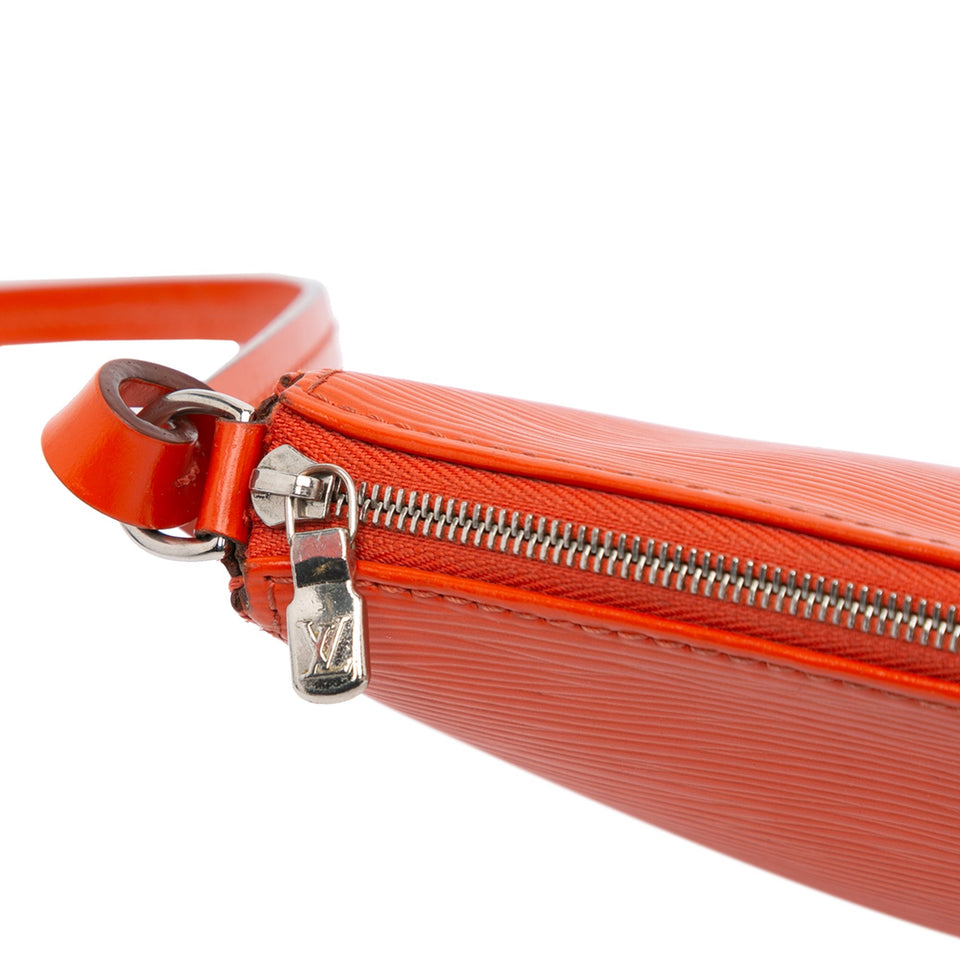 Orange Louis Vuitton Epi Pochette Accessoires Shoulder Bag