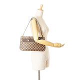 Brown Louis Vuitton Damier Ebene Aubagne Shoulder Bag