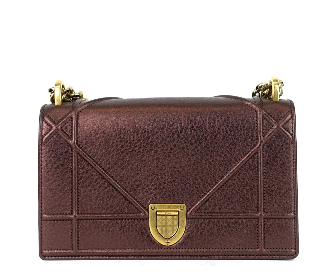 Diorama Small Calf Leather Flap Bag