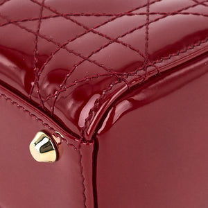 Lady Dior Mini Patent Leather Bag