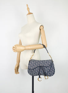 Double Saddle Diorissimo Canvas Bag