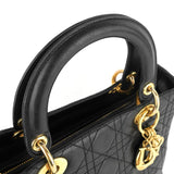 Lady Dior Medium Lambskin Leather Bag