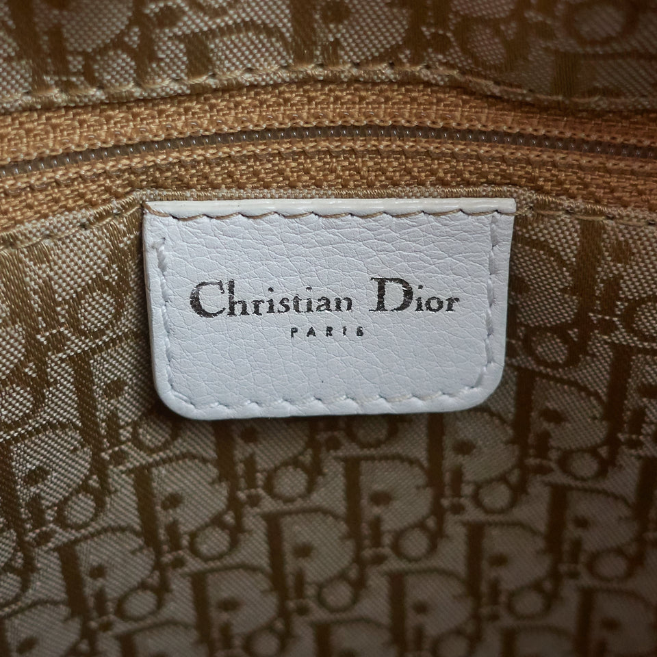 Lady Dior Medium Lambskin Handbag with Strap