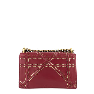 Diorama Medium Studded Calfskin Leather Bag