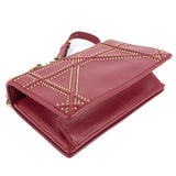 Diorama Medium Studded Calfskin Leather Bag