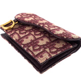 Saddle Lotus Dior Oblique Jacquard Wallet