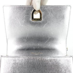 Diorama Metallic Leather Flap Bag