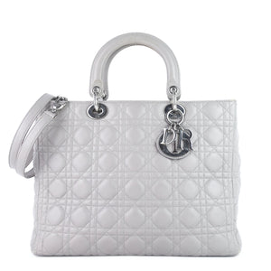 Lady Dior Large Lambskin Leather Bag