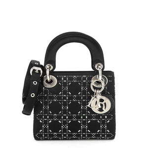 Lady Dior Mini Satin Strass Cannage Bag