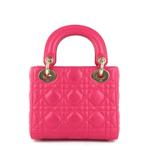 Lady Dior Mini Cannage Lambskin Leather Bag