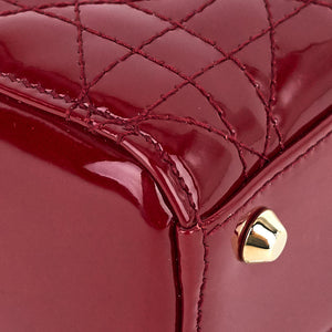 Lady Dior Mini Patent Leather Bag