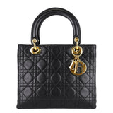 Lady Dior Medium Cannage Lambskin Leather Bag