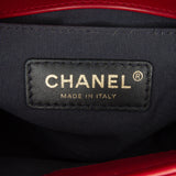 Chanel Boy Flap Medium Red Chevron Lambskin Gold