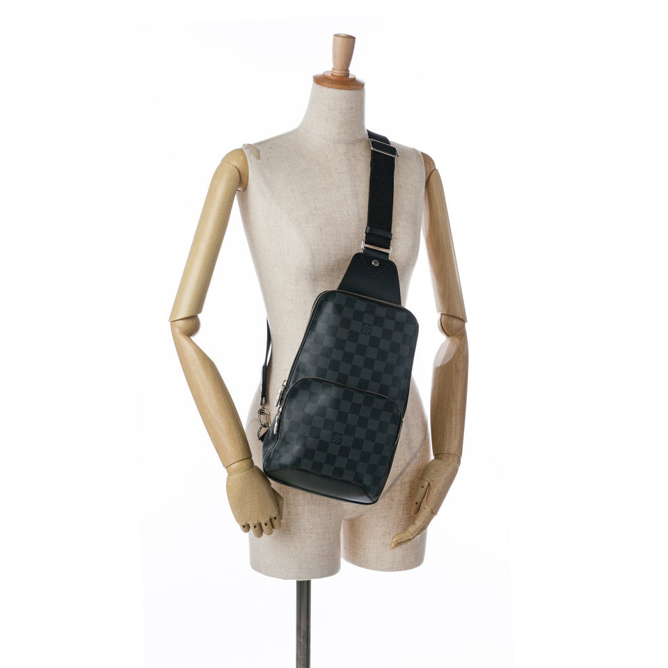 Black Louis Vuitton Damier Graphite Avenue Sling Crossbody Bag