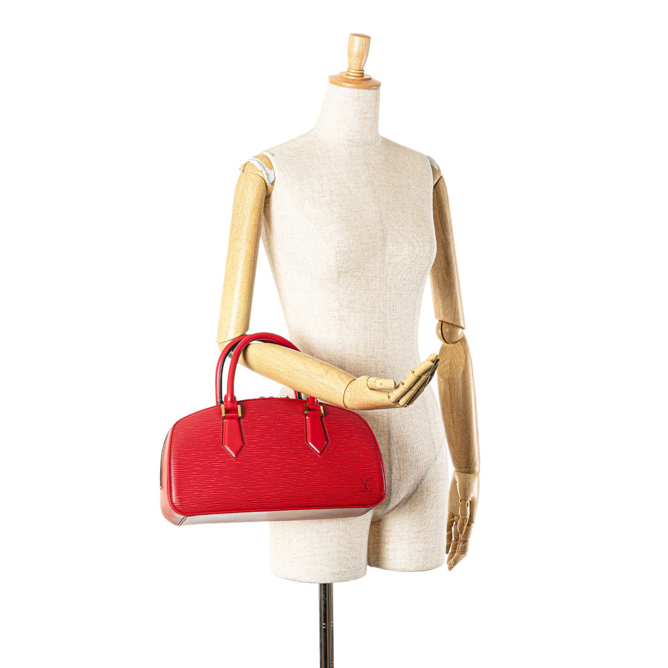 Red Louis Vuitton Epi Jasmine Handbag