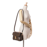 Brown Louis Vuitton Monogram Pochette Metis Satchel