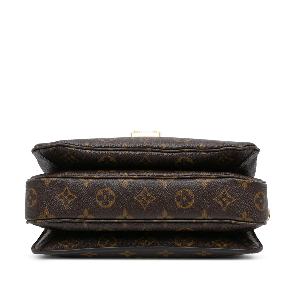 Brown Louis Vuitton Monogram Pochette Metis Satchel