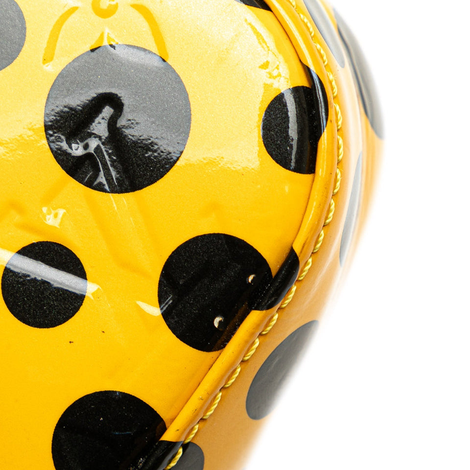Yellow Louis Vuitton x Yayoi Kusama Monogram Vernis Dots Infinity Pochette Accessoires Shoulder Bag
