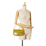 Yellow Louis Vuitton x Yayoi Kusama Monogram Vernis Dots Infinity Pochette Accessoires Shoulder Bag