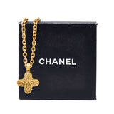 CHANEL Cross Pendant Necklace Costume Necklace