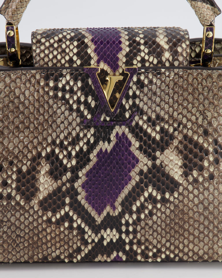 Louis Vuitton Python Capucines BB Bag with Gold Hardware