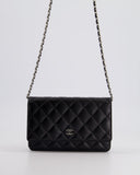 Chanel Black Wallet on Chain in Caviar with Silver Hardware
