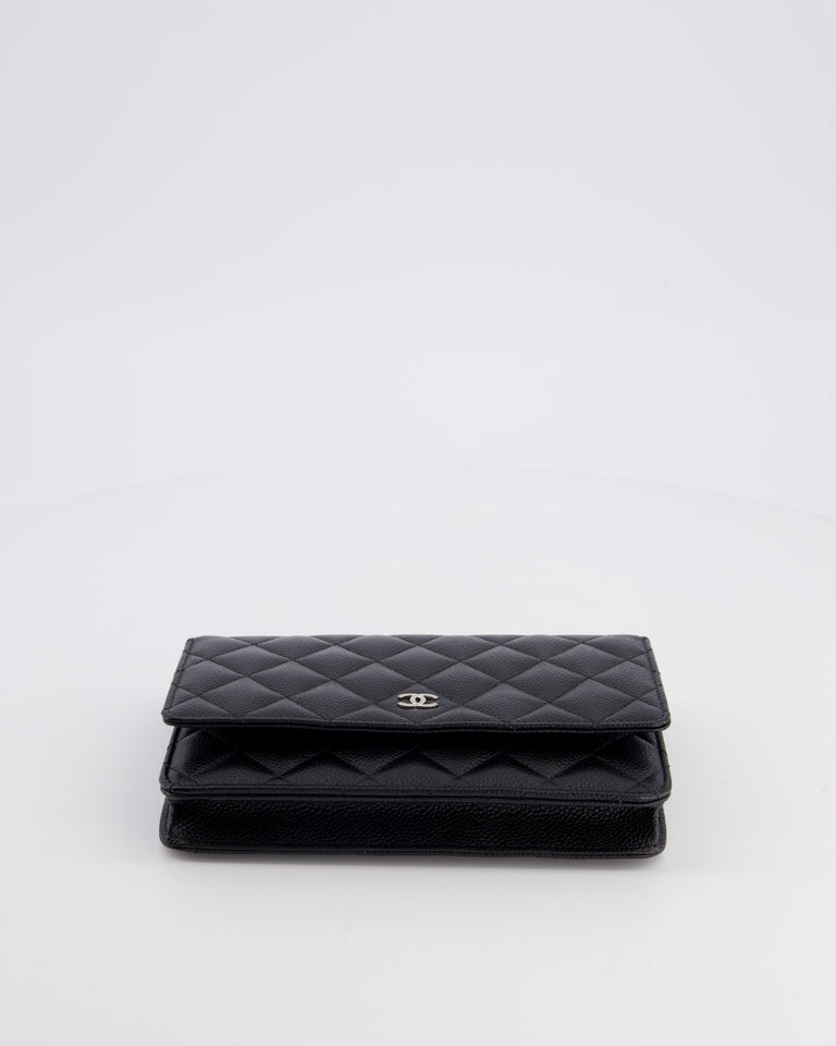 Chanel Black Wallet on Chain in Caviar with Silver Hardware
