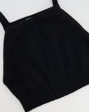 Prada Black Wool and Cashmere Crop Top Size IT 38 (UK 6)