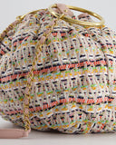 Chanel Limited Edition Multi-Colour Tweed Chesterfield Bucket Bag with Brushed Gold Ring Detail