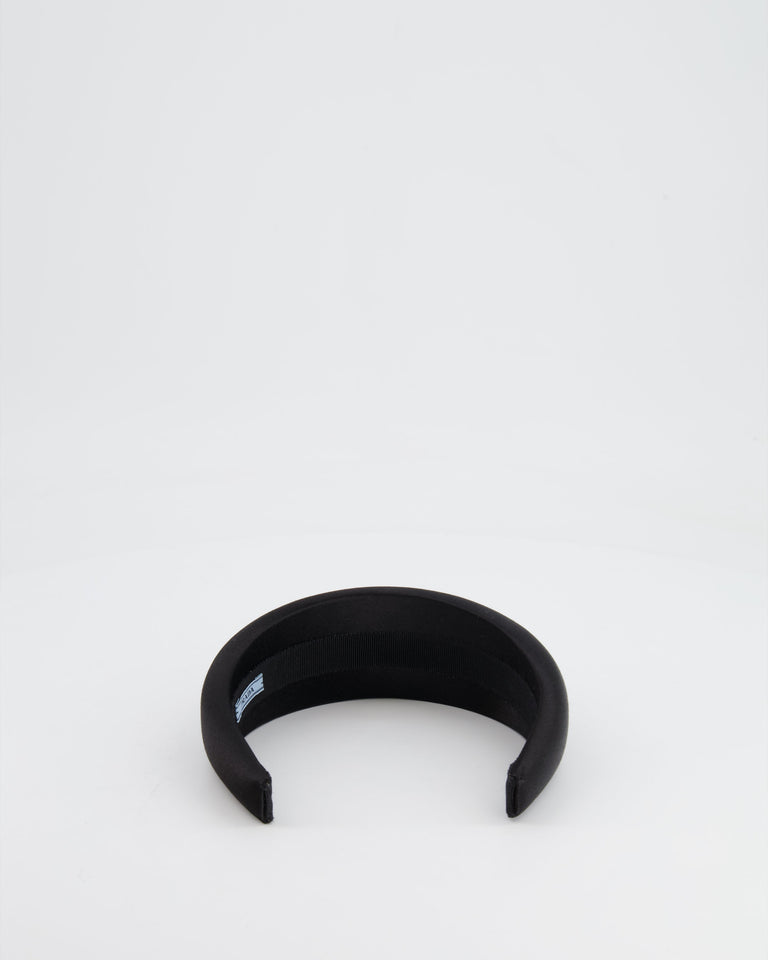 *HOT* Prada Black Satin Padded Headband
