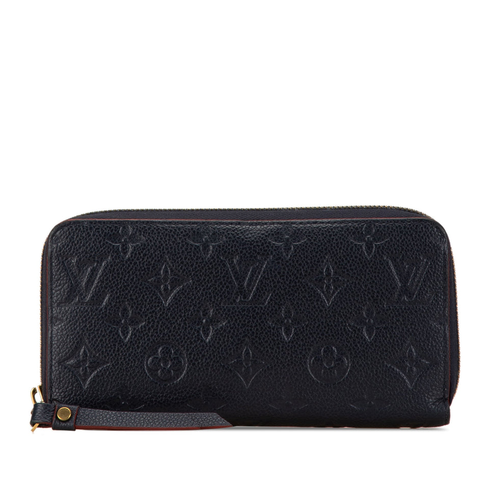 Blue Louis Vuitton Monogram Empreinte Zippy Long Wallet